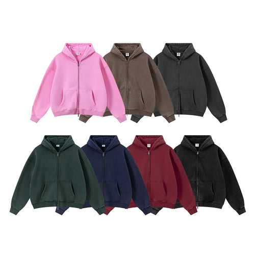 BASICS WASHED ZIPPER