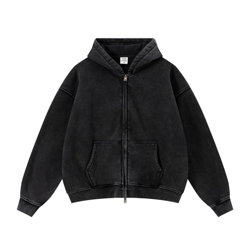 BASICS WASHED ZIPPER